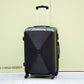 24" Black Colour Fashion ABS Hard Case Checked In Luggage Bag zaappy.com