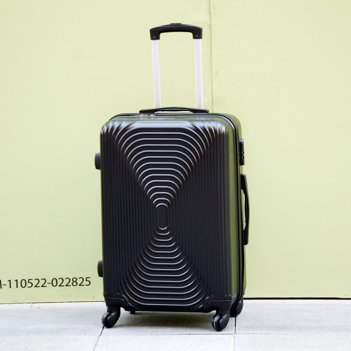 24" Black Colour Fashion ABS Hard Case Checked In Luggage Bag zaappy.com