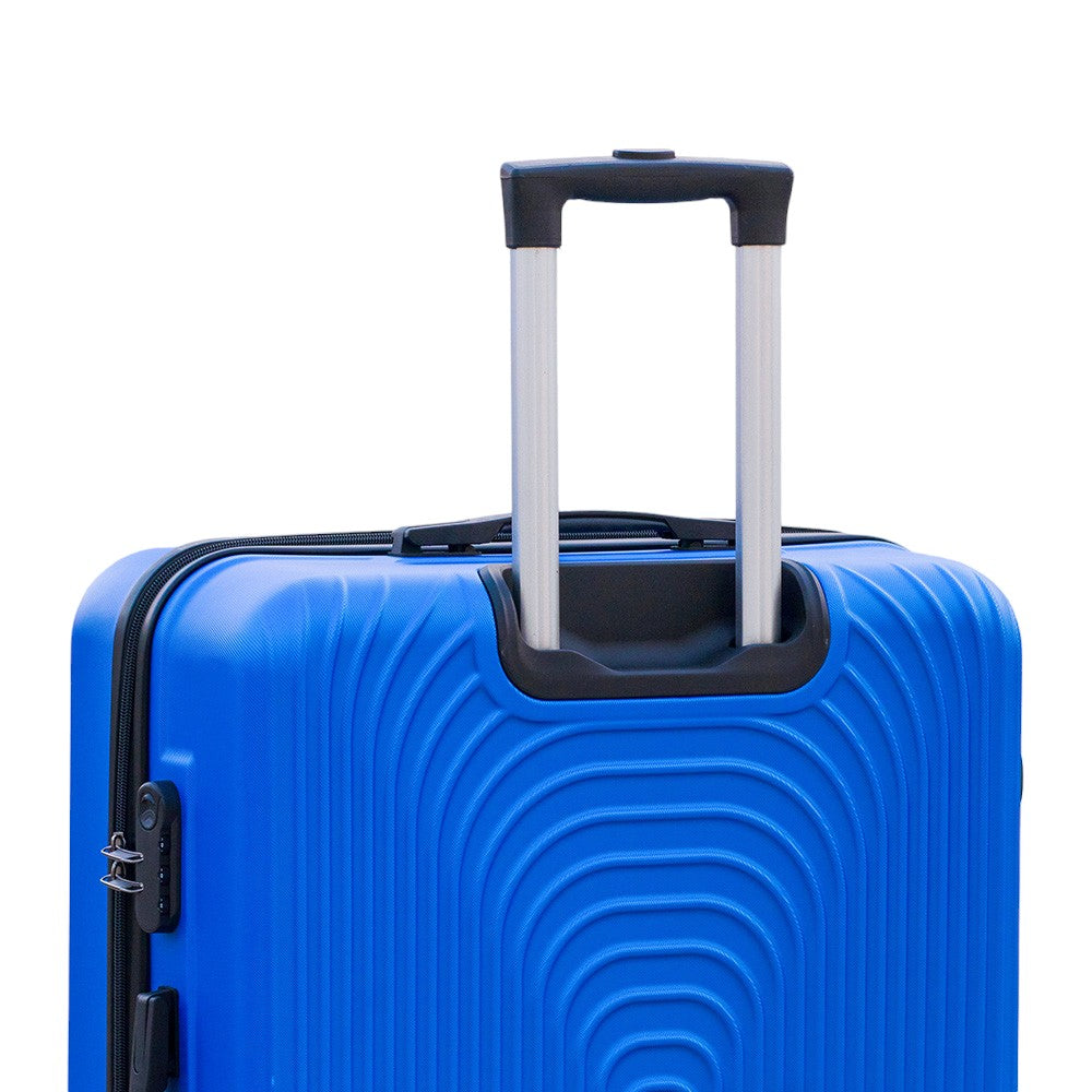 Yinton Fashion ABS Light Blue Lightweight Hard Case Trolley Luggage | 3 Pcs Set 20" 24" 28" Inches zaappy.com