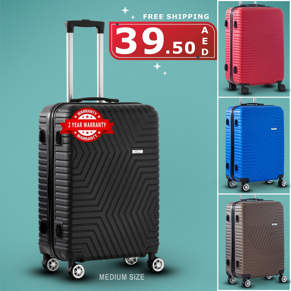 Sale on 24 Medium Size Lightweight ABS Luggage Bag at the Best Price Zaappy