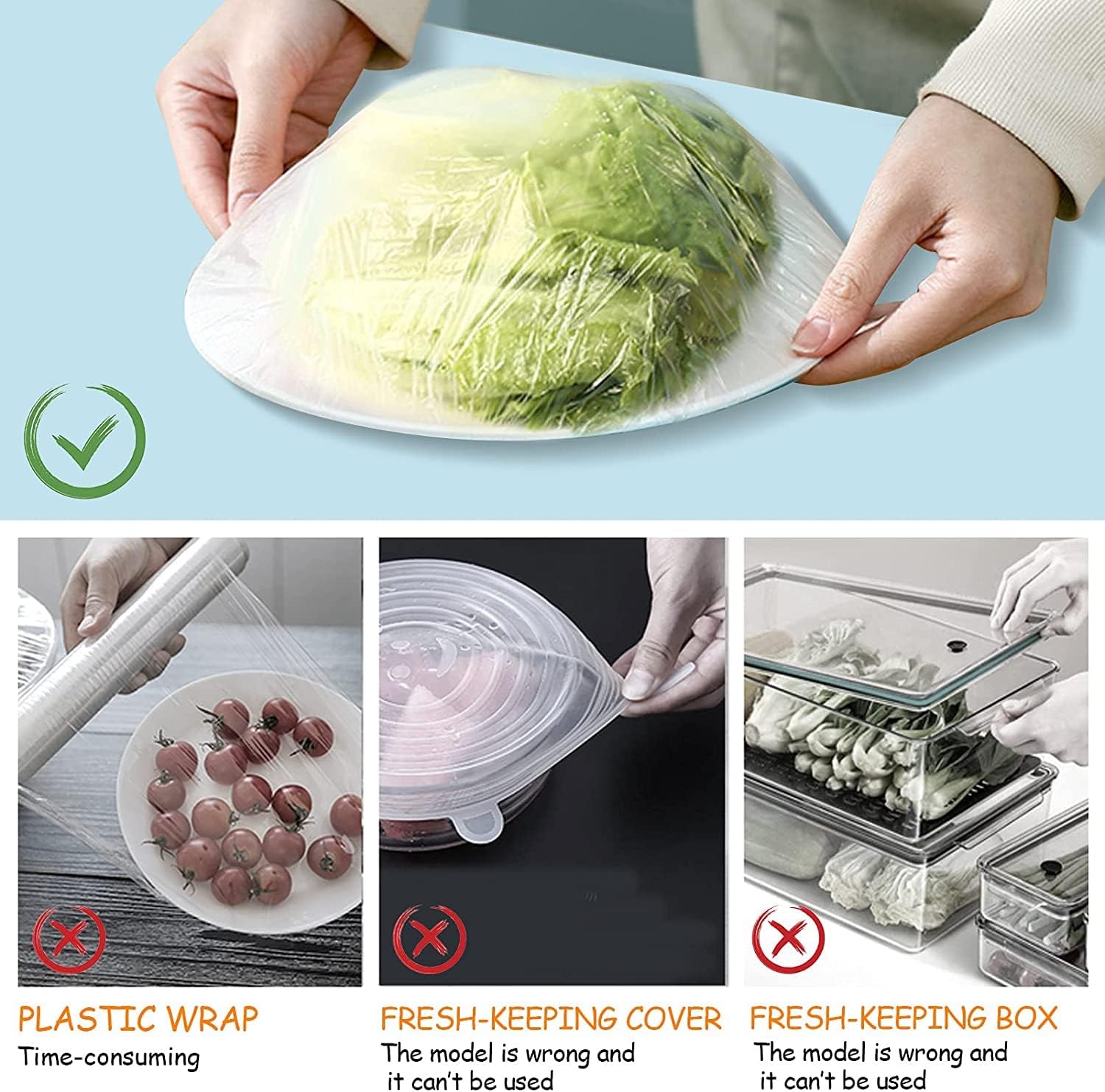 Disposable Food Wrapping Cover | Cling Wrapping Film | 100 Pcs