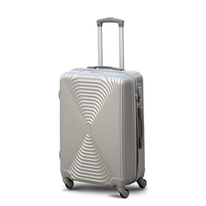 20 Inches Silver Fashion ABS Luggage Lightweight Hard Case Trolley Bag with Spinner Wheel