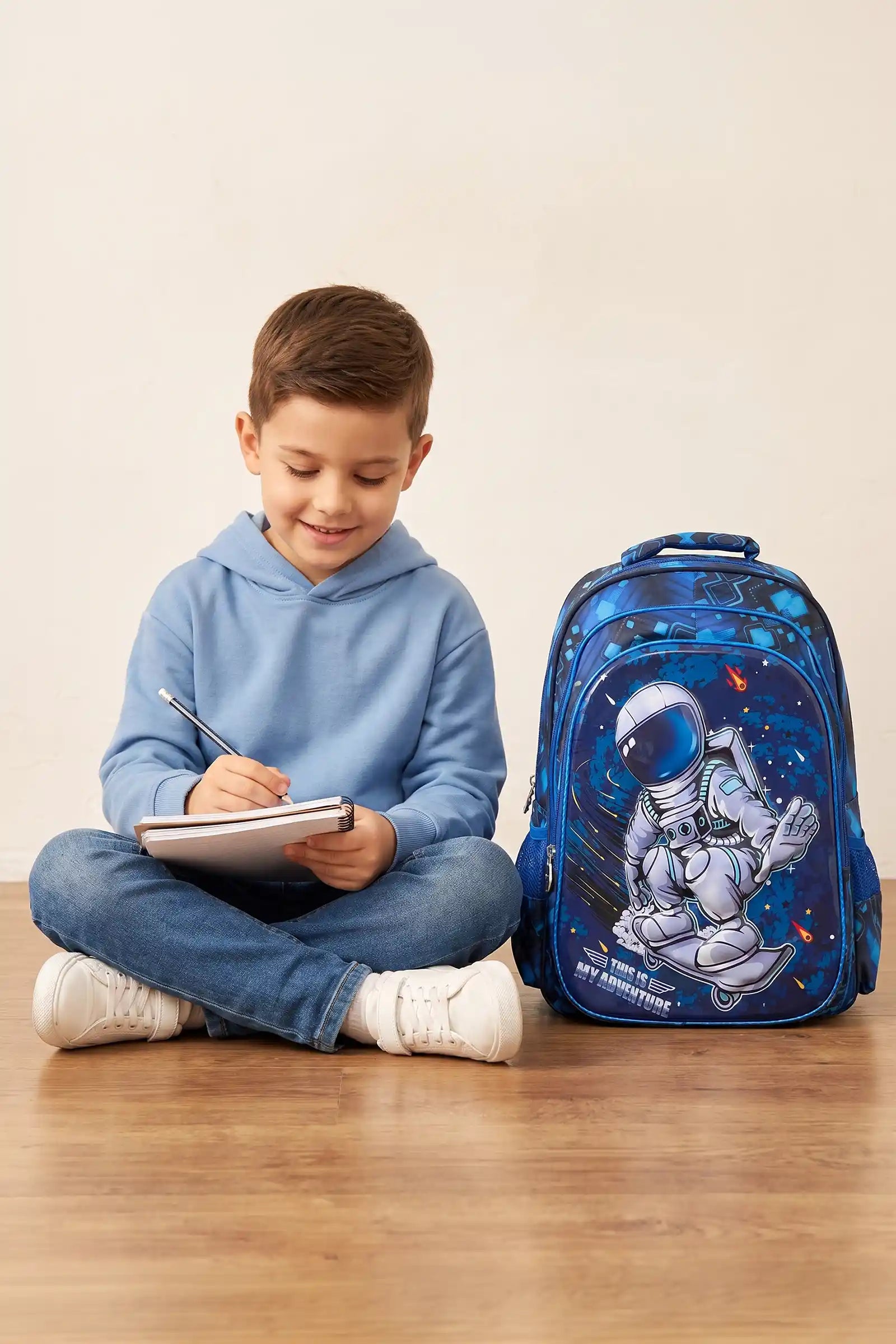 16 Inch Character Printed School Bag for 4 to 12 Years, Lightweight with Adjustable Strap Buckle