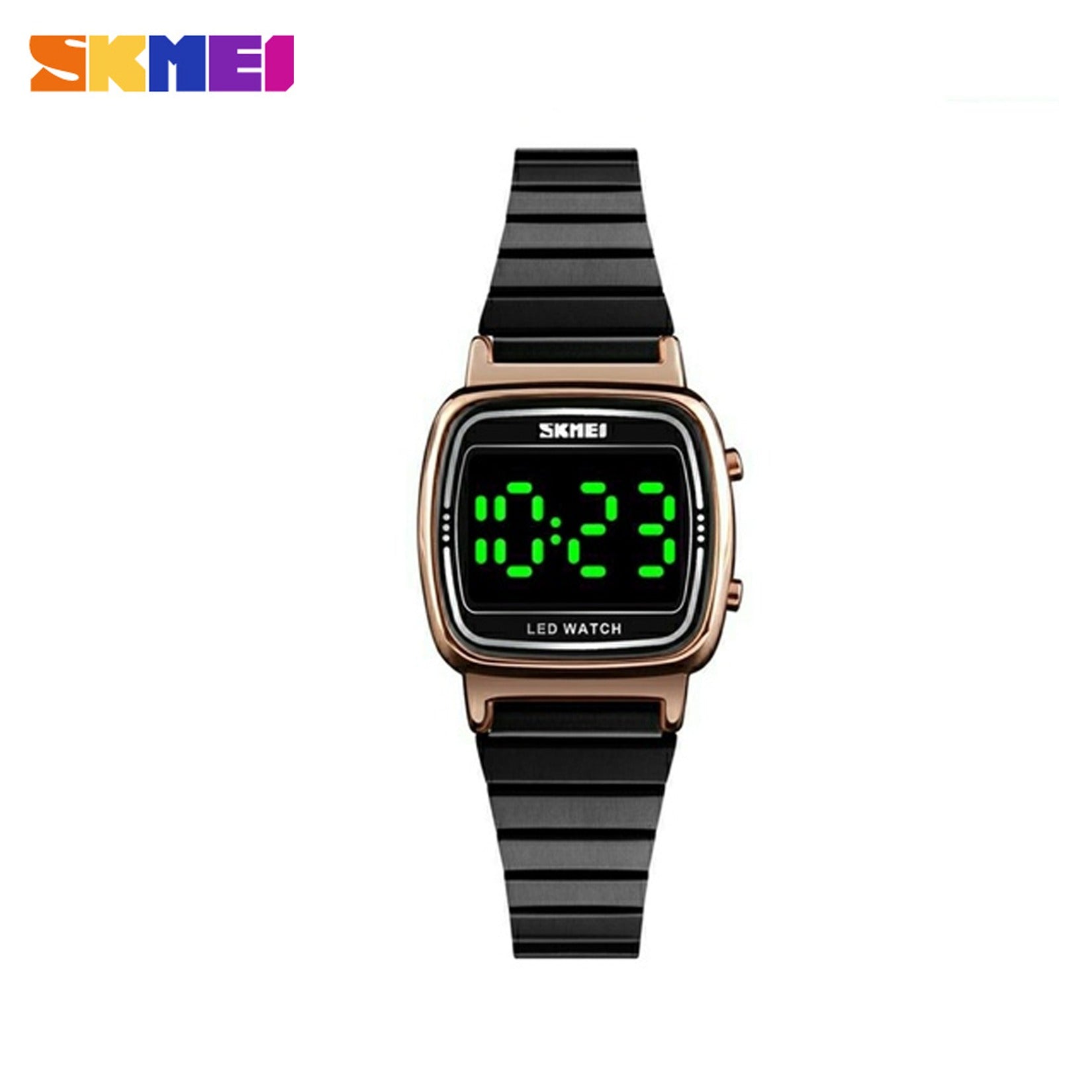 SKMEI G-Digit 1543 Ladies Fashion Wrist Watch | Green LED Display | WSK0002 zaappy.com