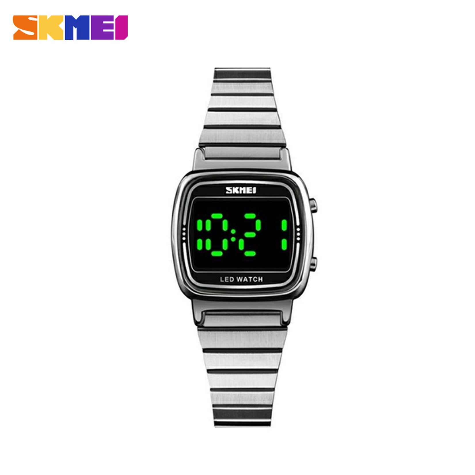 SKMEI G-Digit 1543 Ladies Fashion Wrist Watch | Green LED Display | WSK0002 zaappy.com
