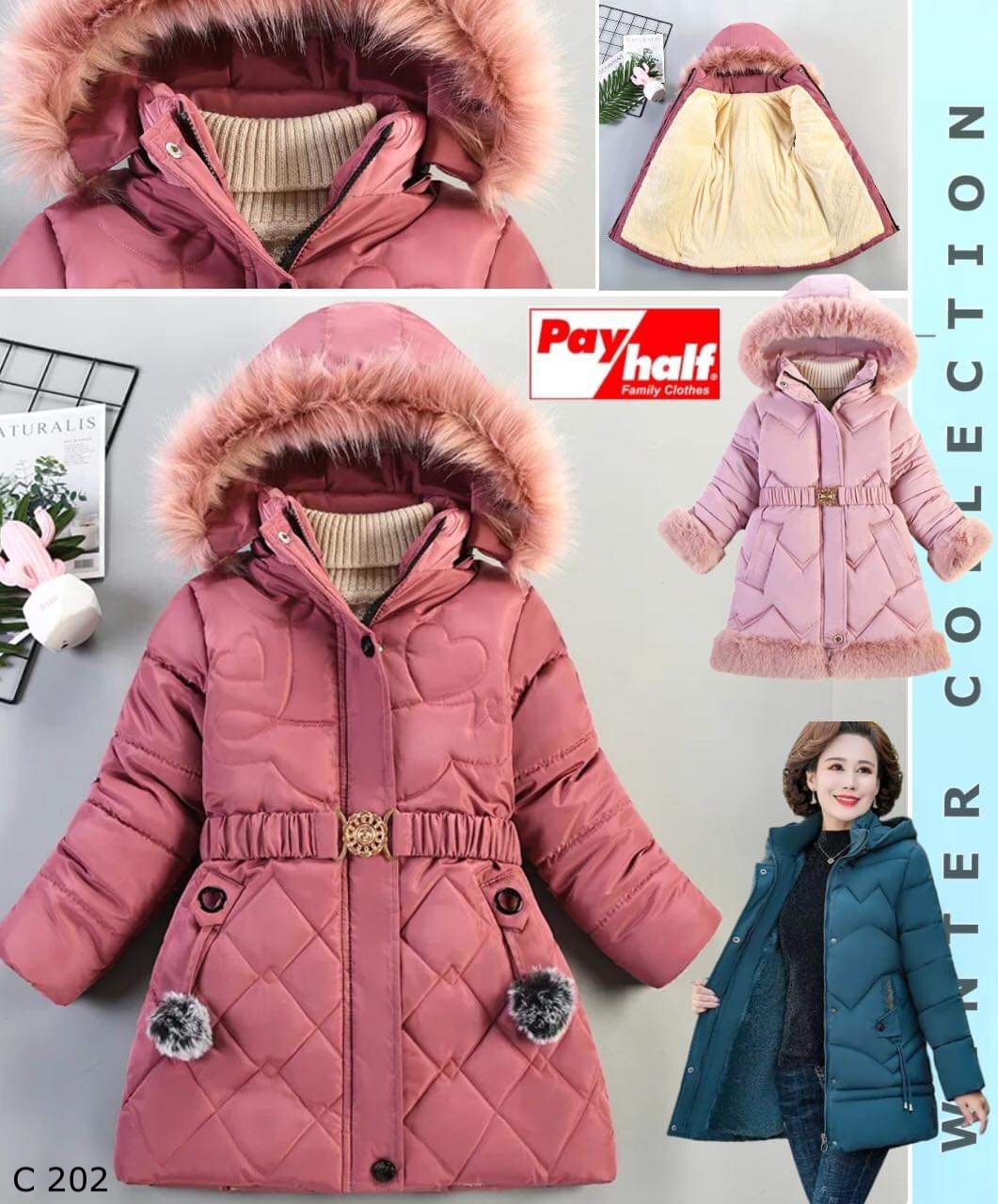 Winter Soft Warm Jacket for Girls | Thermal C202
