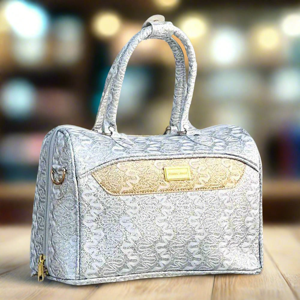Glittering PU Luggage Bags With Spinner Wheels | 4 Piece Set 7" 20" 24" 28 Inches