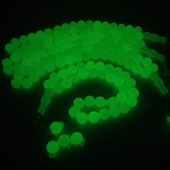 Luminous Stone Tasbeeh Prayer Beads Glowing in Dark Light