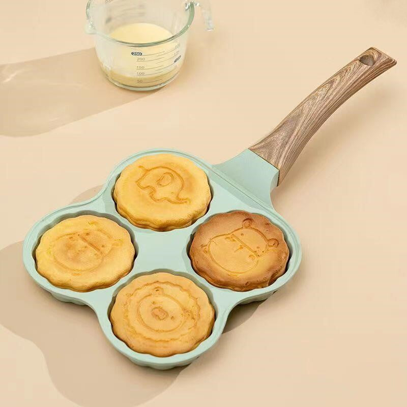 4 Hole Non-Stick Pan Cake Pan | Egg Fry Roasting Pan