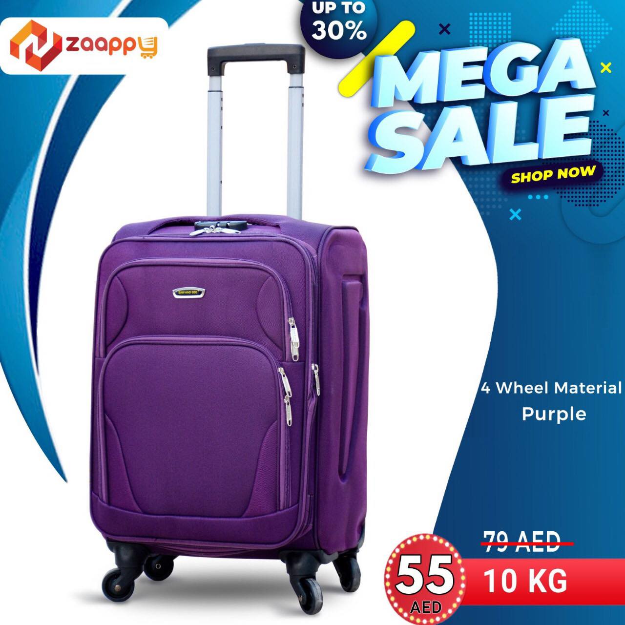 Soft Material Luggage Lightweight Soft Shell - 20 Inches 10 Kg Capacity MEGA SALE