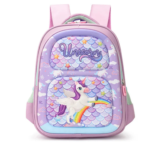 Printed Lightweight Kids School Bag unicorn