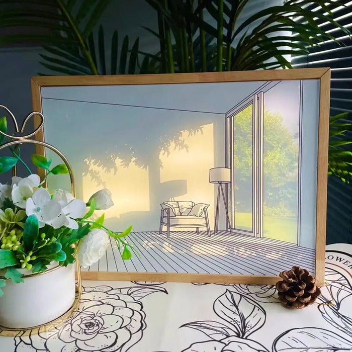Decorative Painting Photo Frame Light LED 3D Illuminating Frame