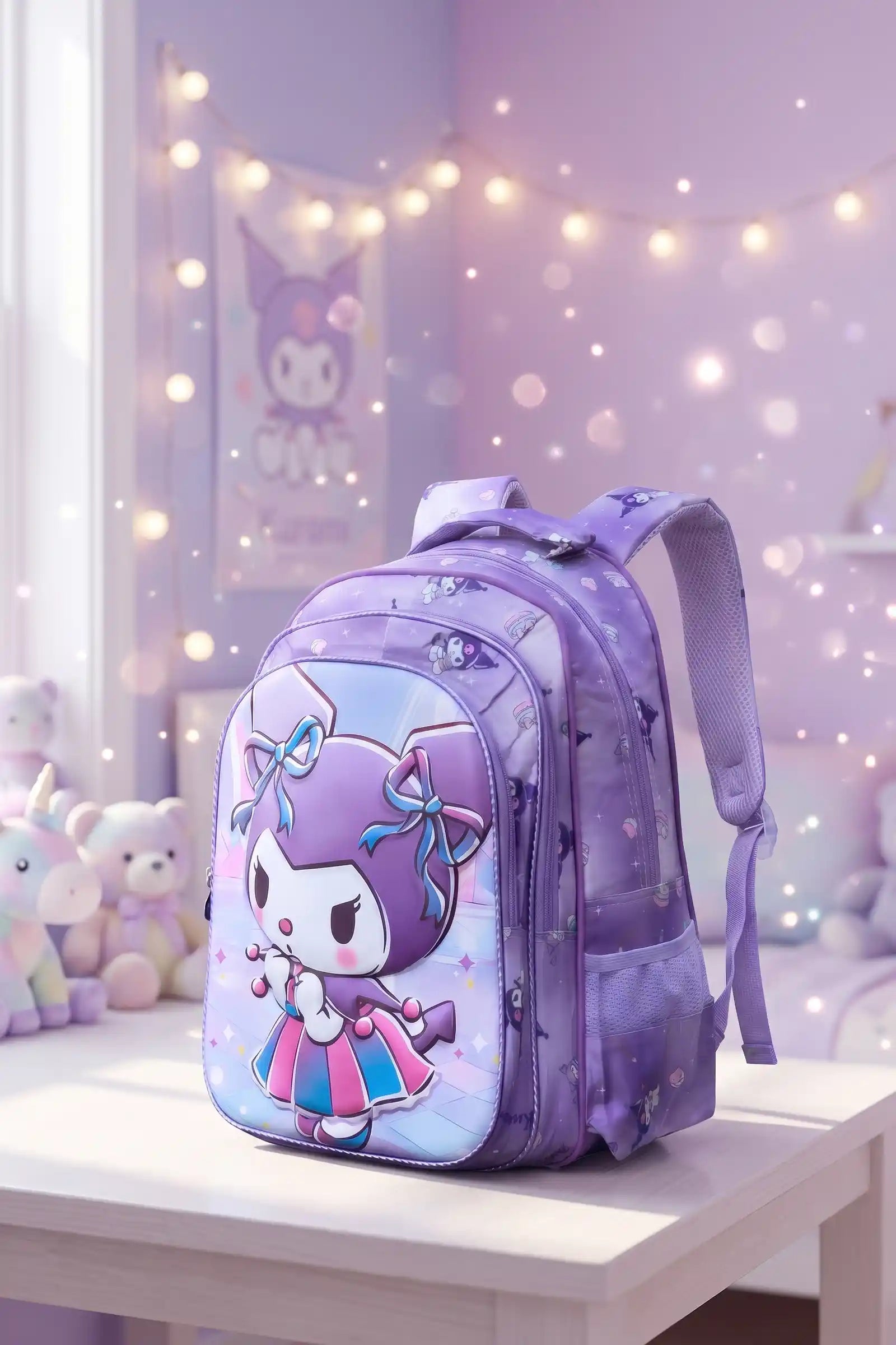 16 Inch Character Printed School Bag for 4 to 12 Years, Lightweight with Adjustable Strap Buckle