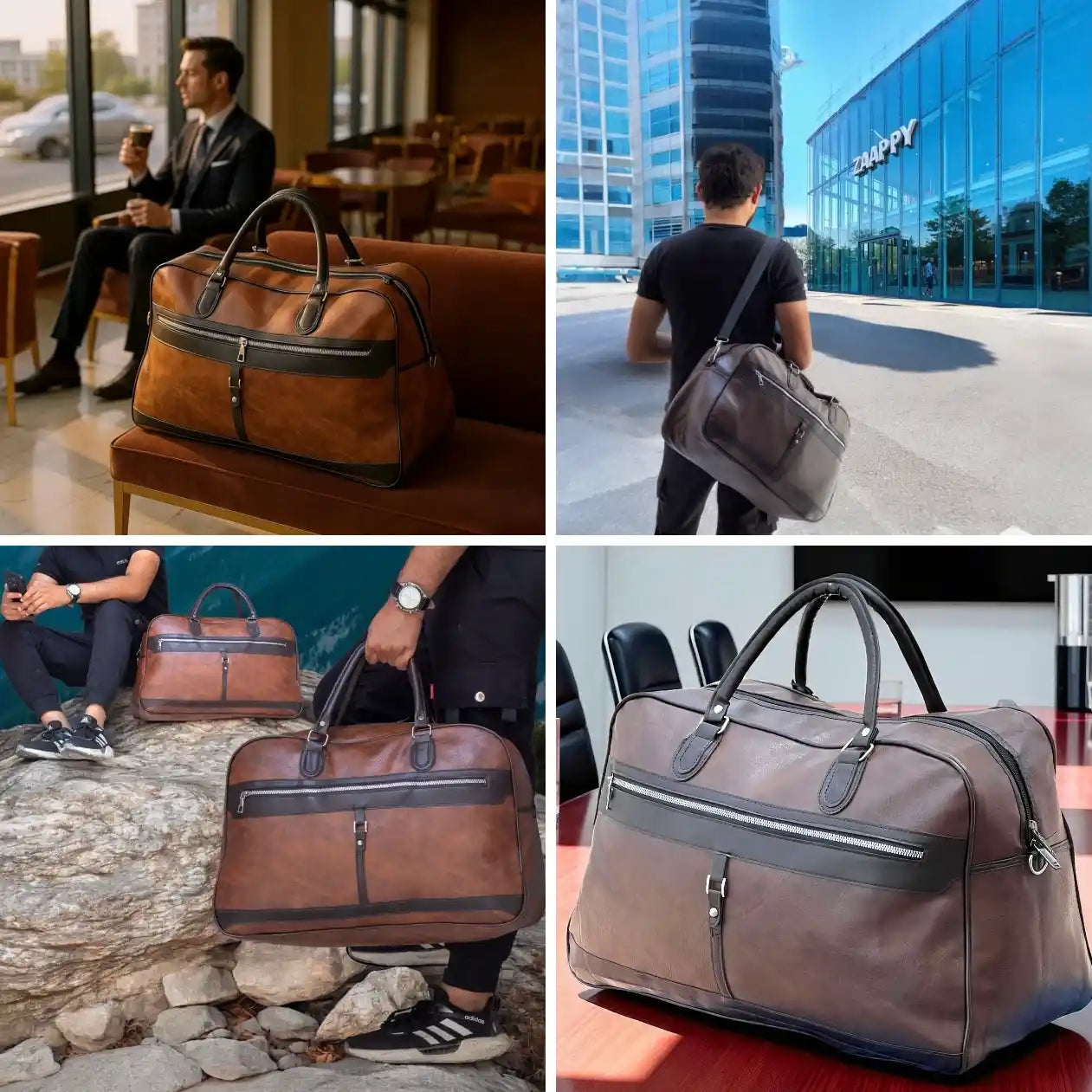 Prosp 24 Inch Aluminum Framed Check In Luggage with Free Premium PU Leather Duffle Bag