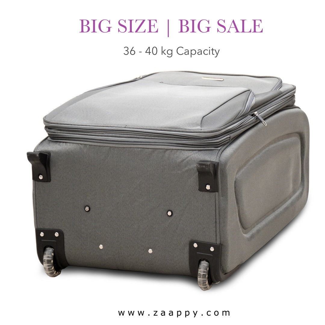 Big Size Lightweight 2 Wheel Soft Material Luggage Bag | 32" Size 36-40 Kg Capacity