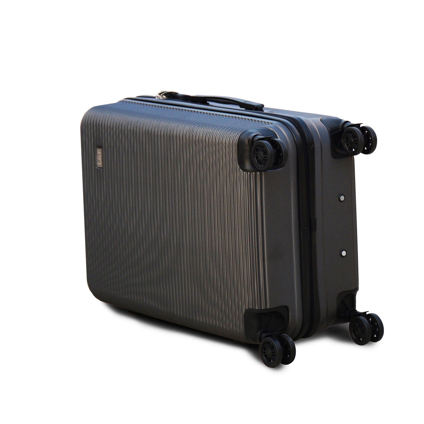 24" Dark Grey Colour JIAN ABS Line Luggage Lightweight Hard Case Trolley Bag With Spinner Wheel Zaappy.com