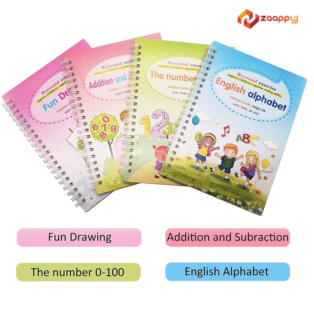 Magic Handwriting Practice Book With Magic Pen | Magic 3D Notebook For Kids | English and Arabic