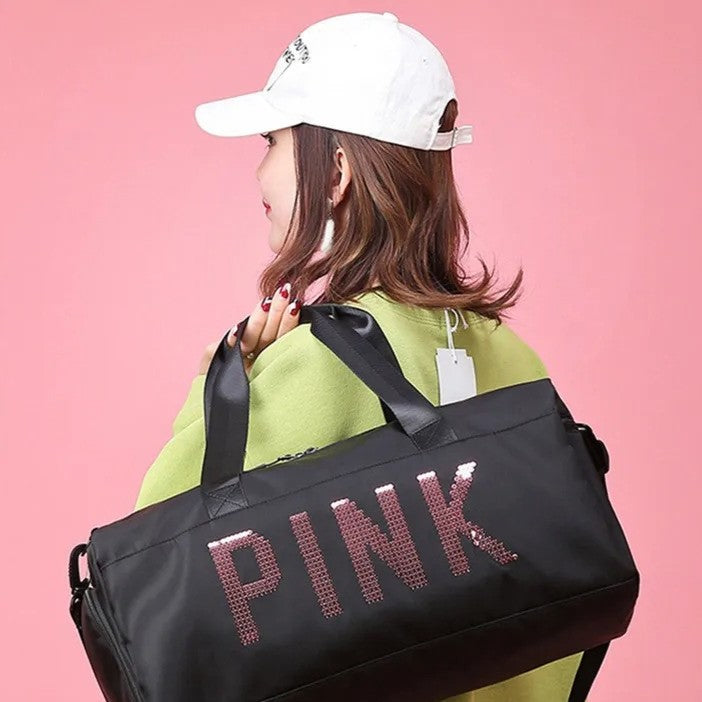 Pink Duffel Bag | Fitness Shoulder Bag For Women