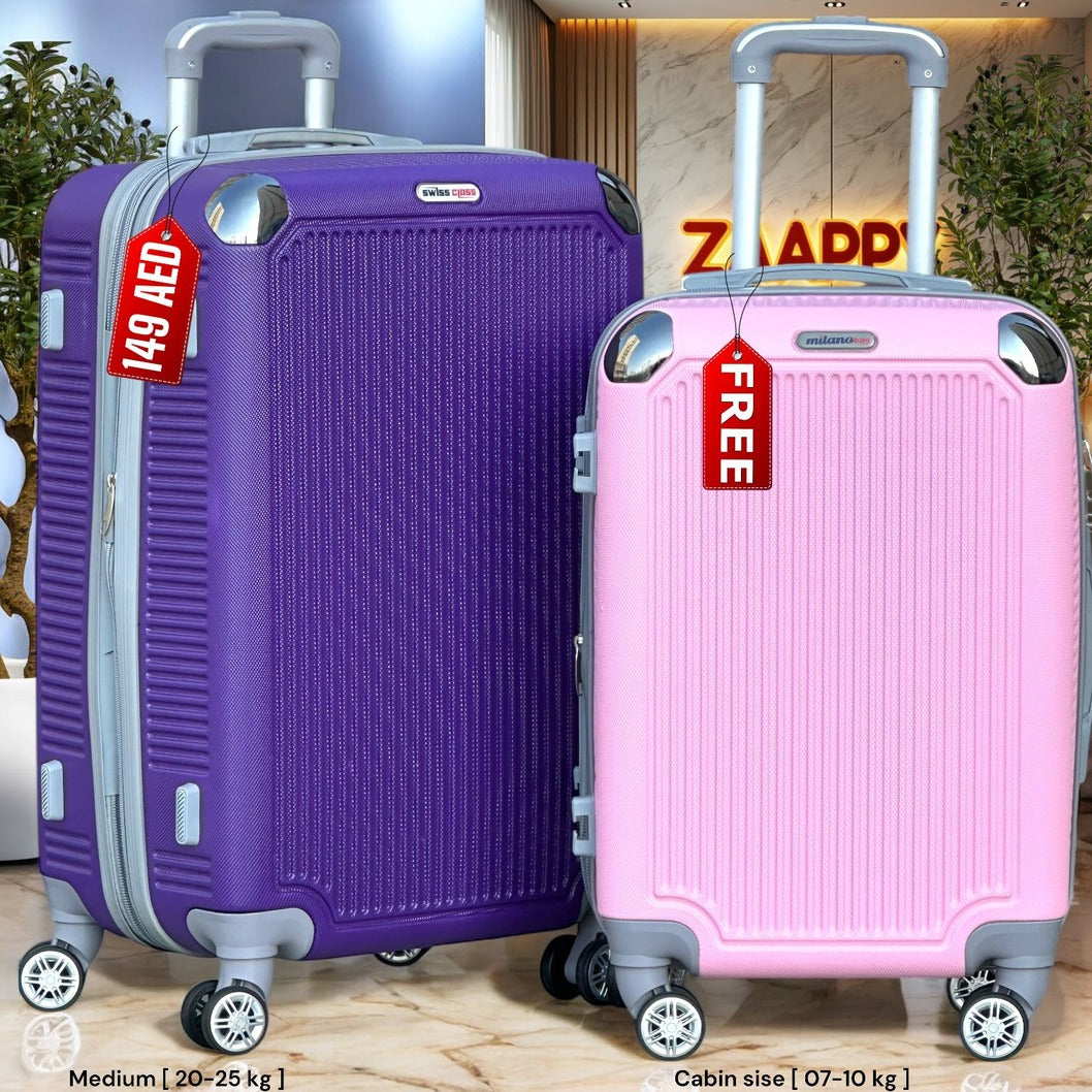 Medium Size 24 Inch Luggage Bag | Cabin Size FREE | Lightweight ABS Travel Bags
