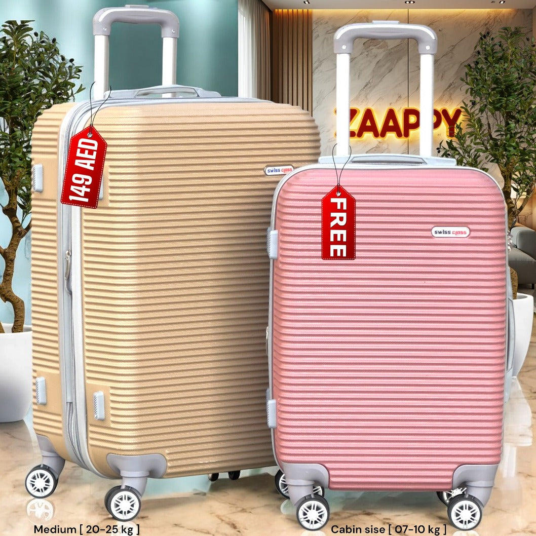 Medium Size 24 Inch Luggage Bag | Cabin Size FREE | Lightweight ABS Travel Bags