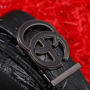 Double G Men’s Metal Belt | CG Men's Belt | Black