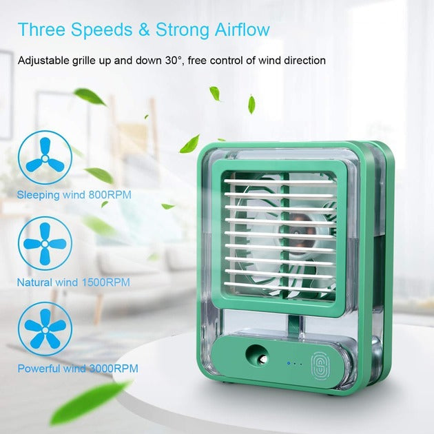 Portable Lightweight Mist Fan | Three Speed Humidifier Fan Zaappy