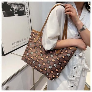 Fashionable Large Printed MQ Shoulder Tote Bag For Women