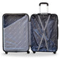 3 Pcs Full Set 20" 24" 28 Inches Blue Colour SJ New ABS Lightweight Spinner Wheel Travel Luggage Zaappy.com