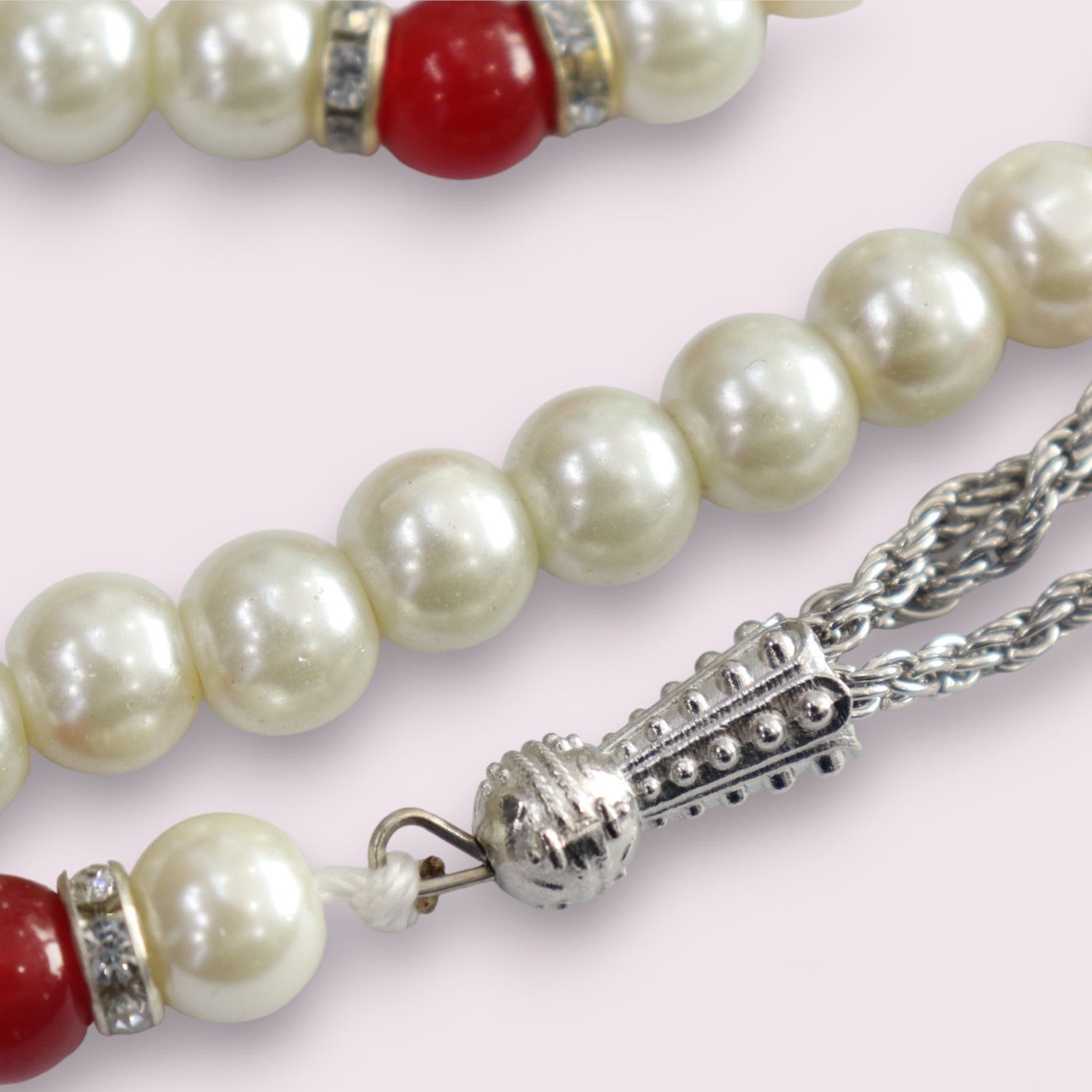 Large Natural Pearl Stone Tasbeeh Misbaha Prayer 99 Beads Zaappy