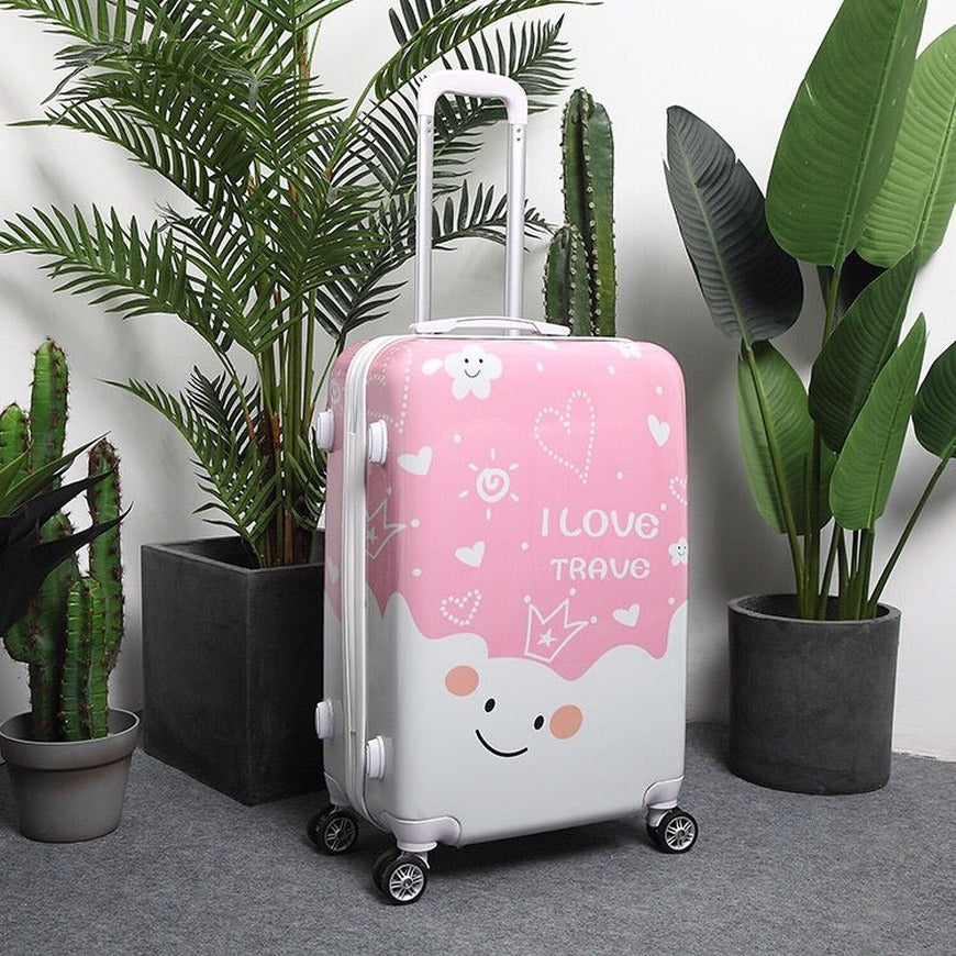 Printed Lightweight ABS Double Spinner Wheel Luggage Bags | 28 inch Size 30-35 Kg Capacity