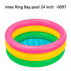 INTEX Multi Colour Portable Inflatable Kids Swimming Pool | Size 24" 45" 66 Inches