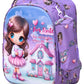 Pretty Heart Printed Kids 14 Inch School Bag with Pencil Pouch, 4-12 Years With Adjustable Strap Buckle