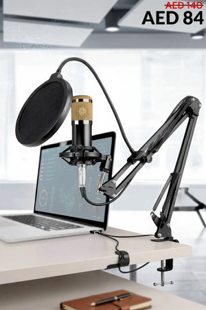 Professional Studio Recording Microphone BM 800 | V8 Live Sound Card Combo