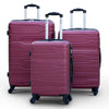 3 Pcs Full Set Maroon Colour Four Wheel Prosperity Lightweight ABS Luggage | Hard case Trolley Bag | 2 Year Warranty