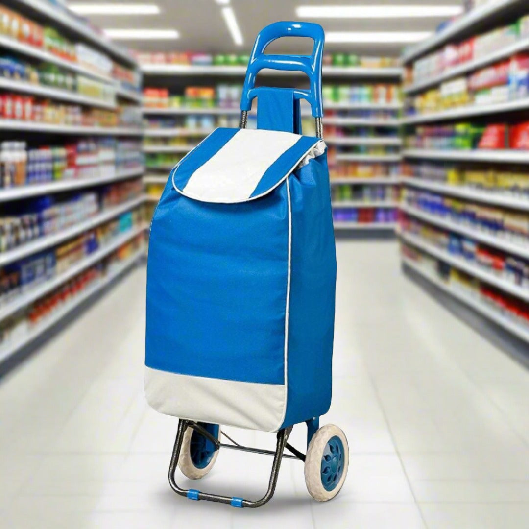 Wheeled Foldable Grocery Shopping Trolley Bag | Rolling Shopping Cart