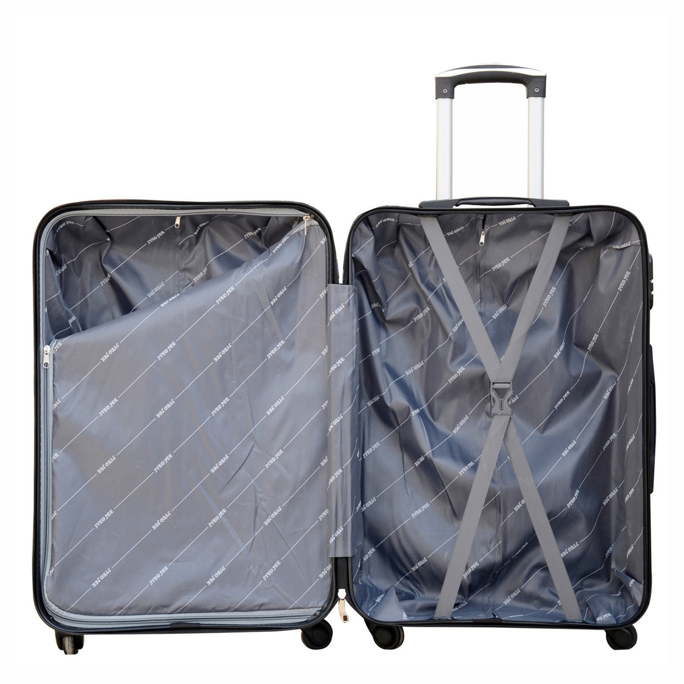 32" Black Colour SJ ABS Luggage Lightweight Hard Case Master Size Trolley Bag | 2 Year Warranty