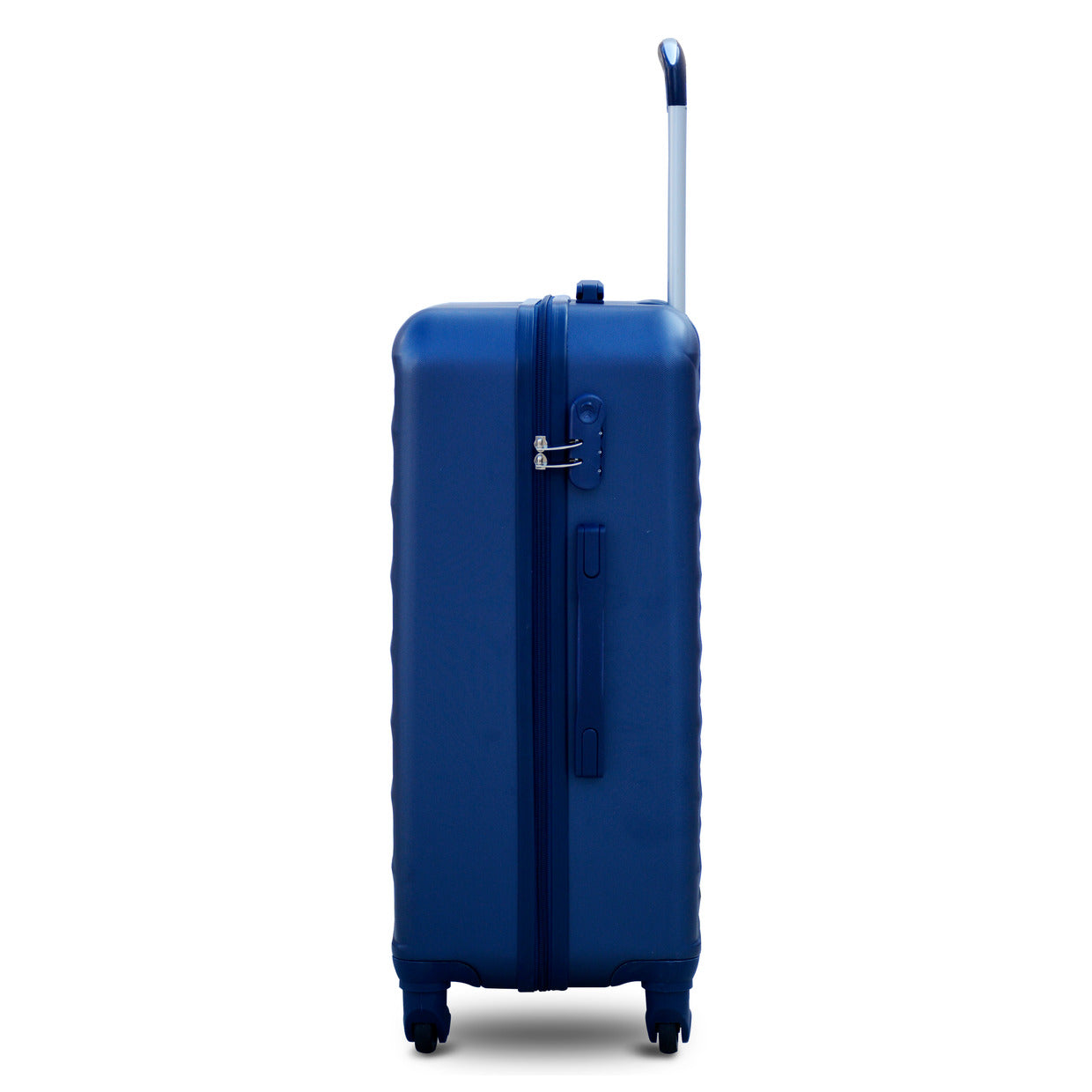24" Blue Colour Diamond Cut ABS Luggage Lightweight Hard Case Spinner Wheel Trolley Bag