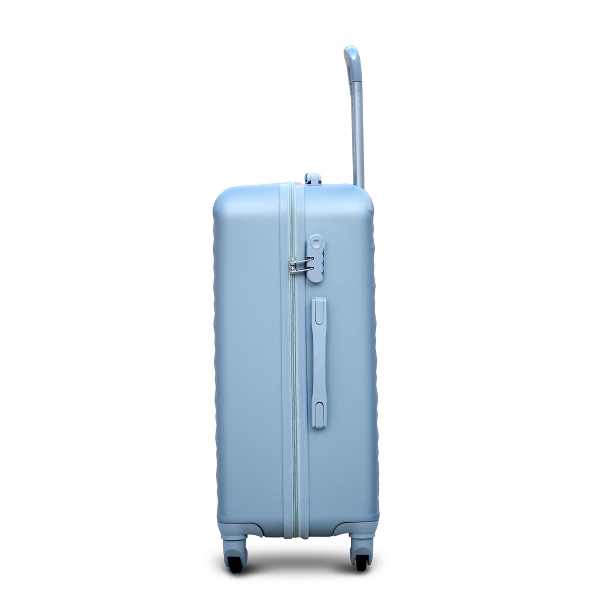 24" Grey Diamond Cut ABS Lightweight Luggage Bag With Spinner Wheel