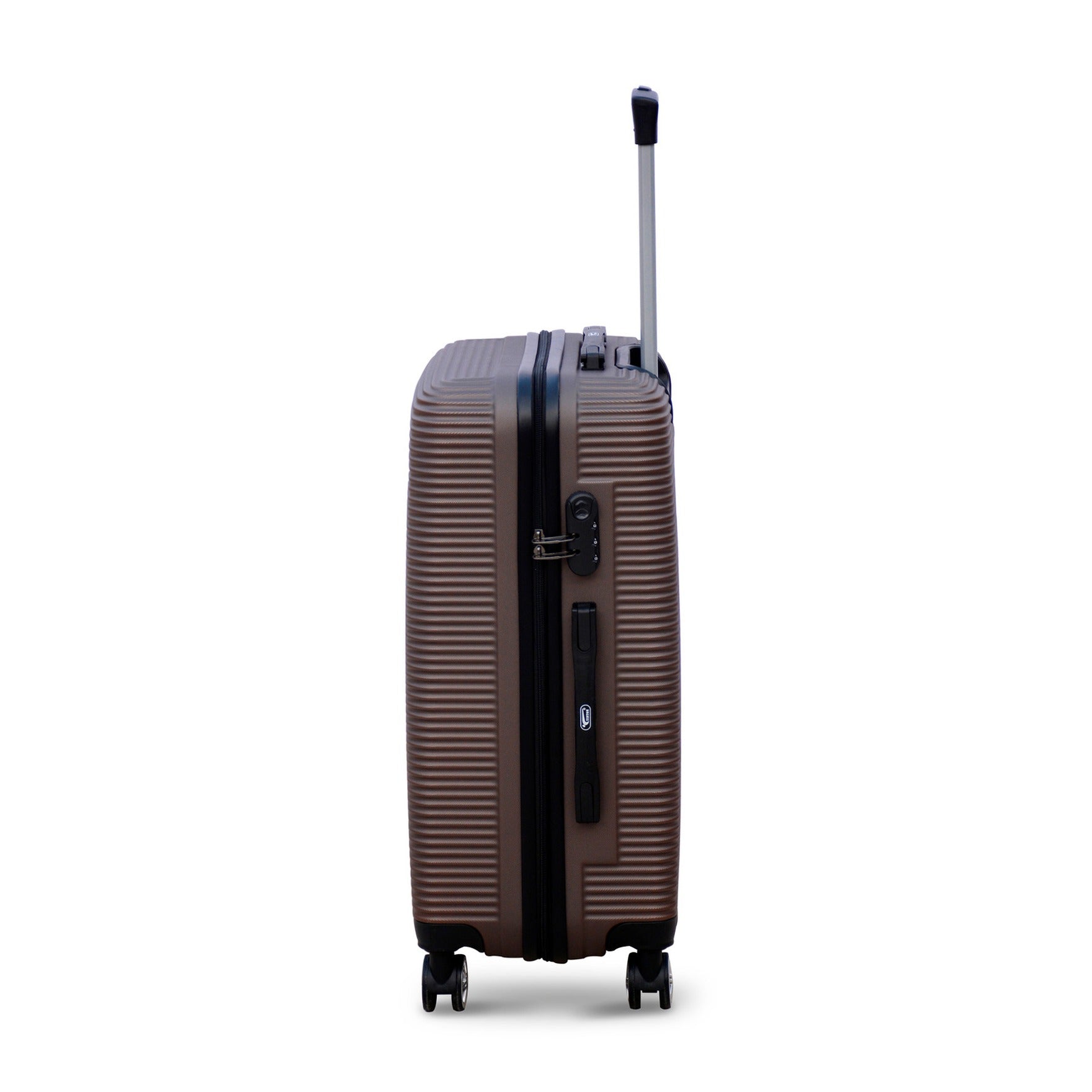 20" Coffee Colour JIAN ABS Line Luggage Lightweight Hard Case Carry On Trolley Bag With Spinner Wheel