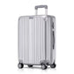 28" Silver Colour Aluminium Framed Hard Shell Without Zipper TSA Luggage With Spinner Wheel Zaappy