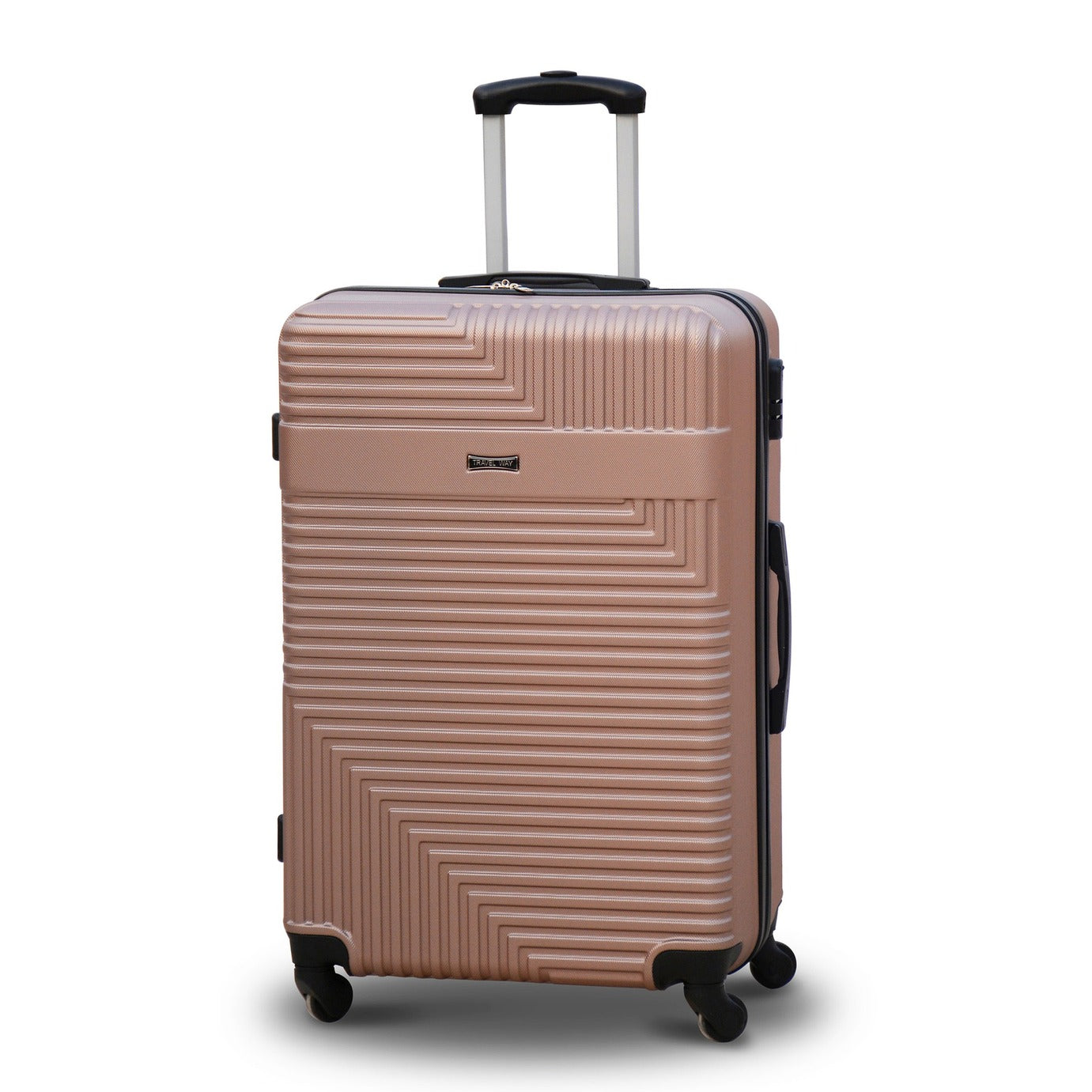 32" Rose Gold Colour Travel Way ABS Luggage Lightweight Hard Case Trolley Bag with Spinner Wheel zaappy.com