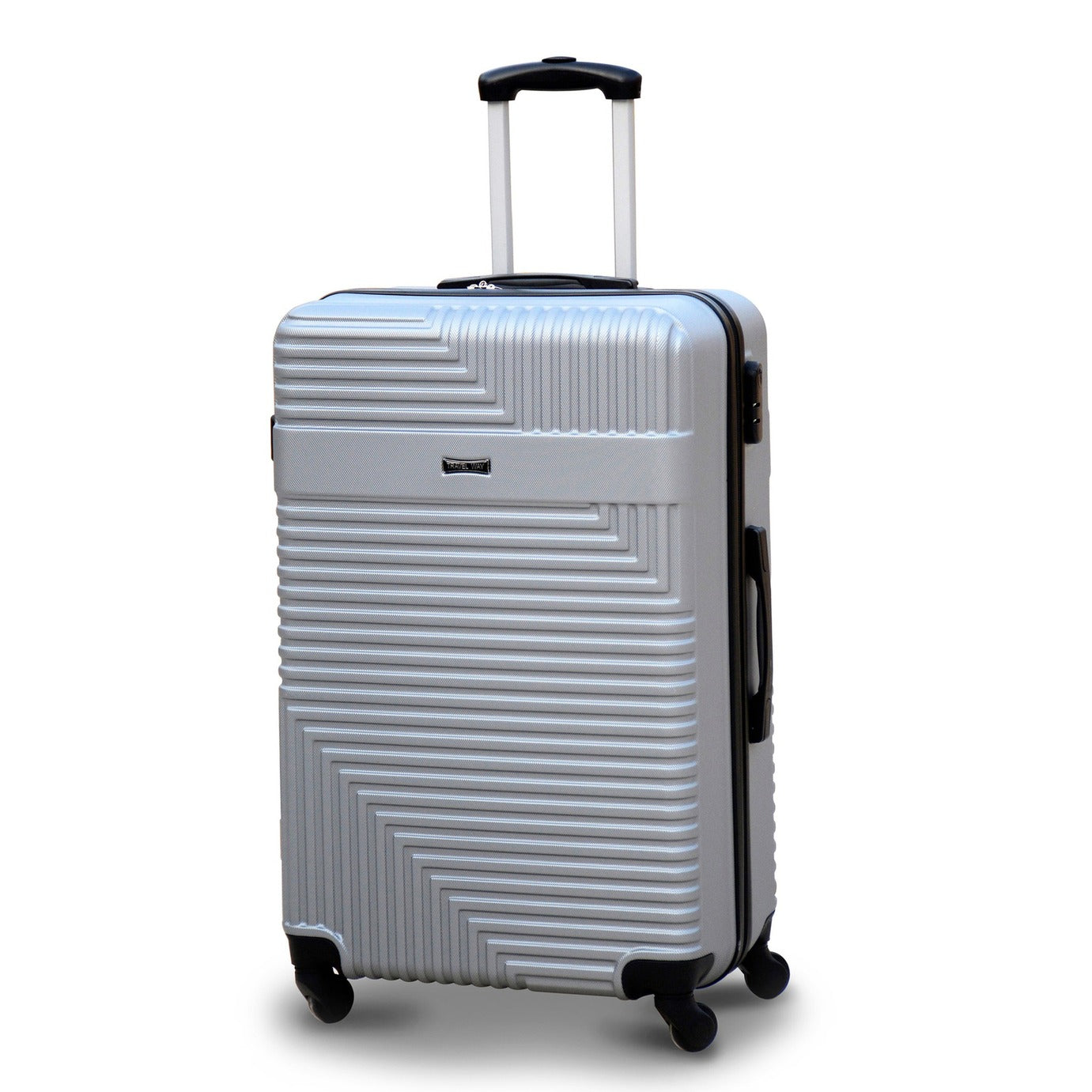 32" Silver Colour Travel Way ABS Luggage Lightweight Hard Case Trolley Bag Zaappy.com