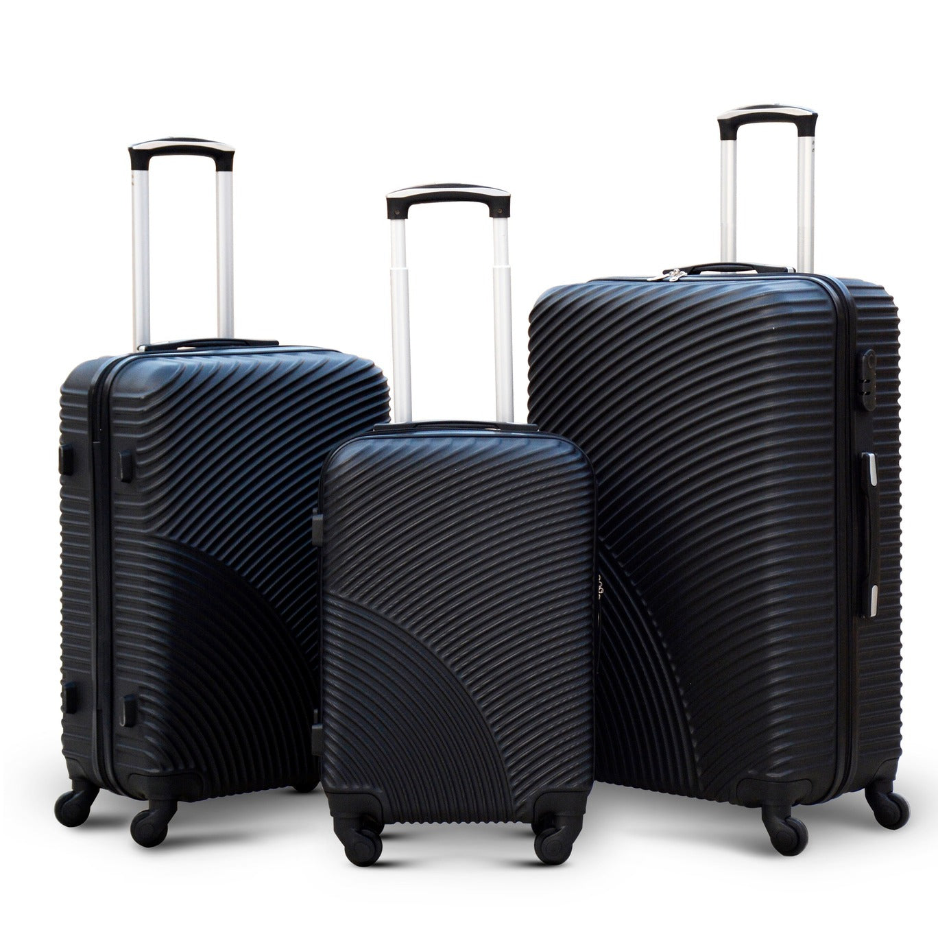 3 Pcs Set 20” 24” 28 Inches Skyline ABS Blue Lightweight ABS Luggage | Hard Case Trolley Bag | 2 Years Warranty - 0091