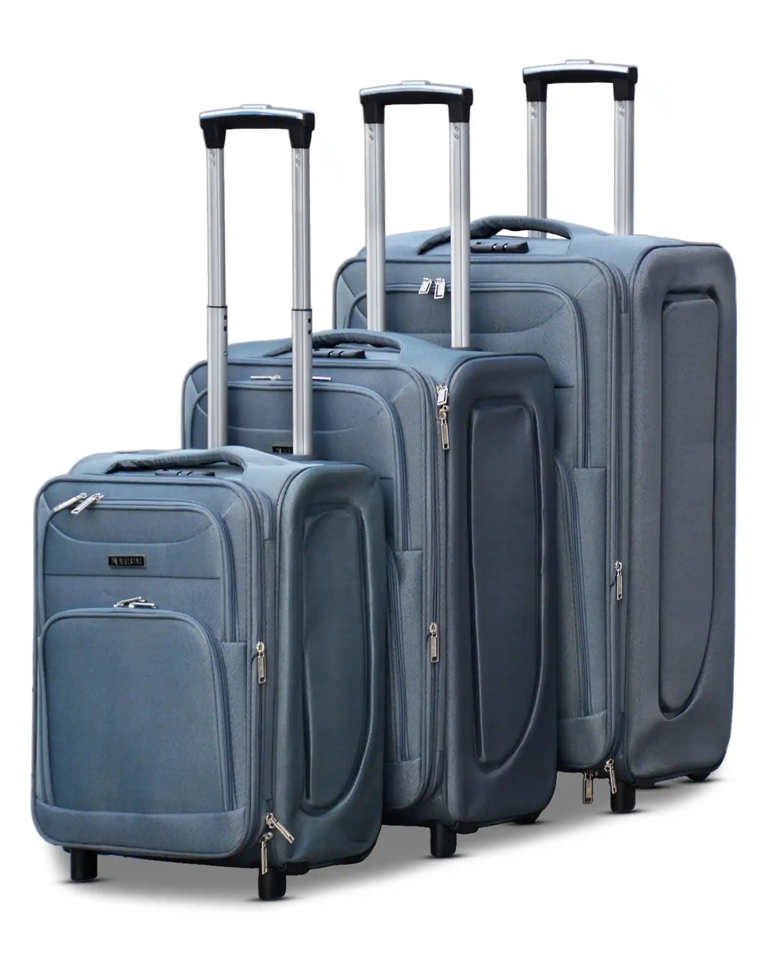 3 Piece Set 20, 24, 28 Inch LP 2 Wheel Lightweight Soft Material Luggage Bags with Smooth Wheels