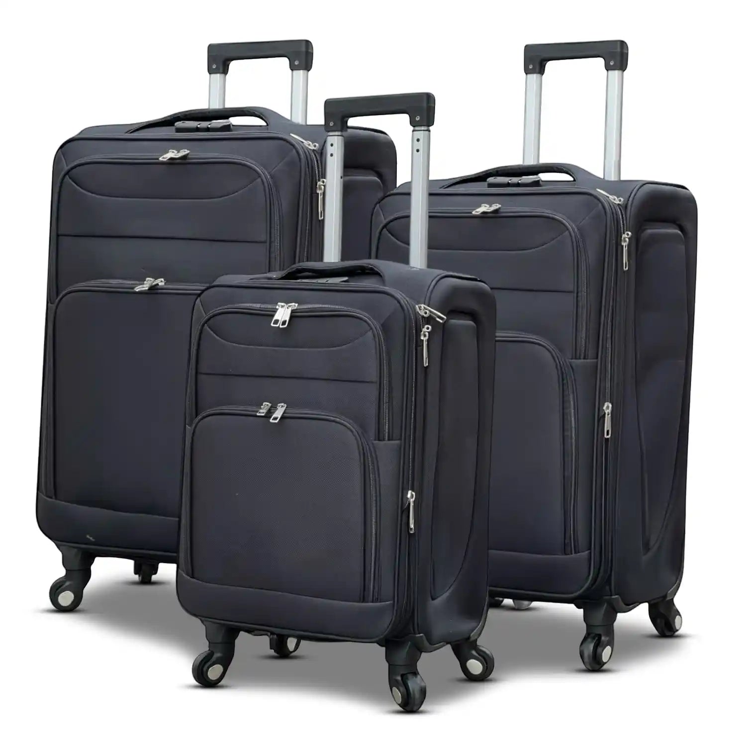4 Piece Set 20,24,28 and 32 Inches LP 4 Wheel Lightweight Soft Material Luggage Bags with Spinner Wheels