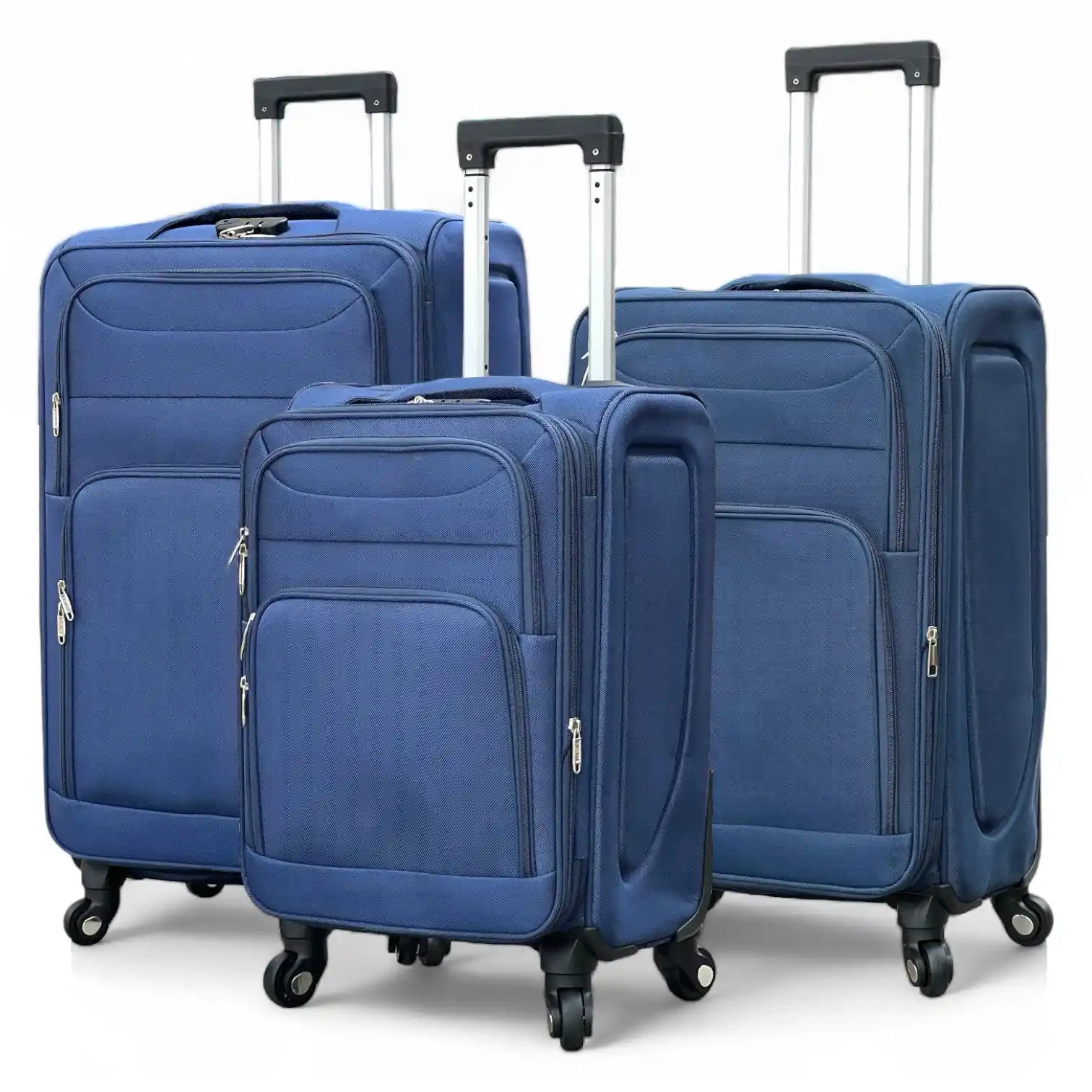 4 Piece Set 20,24,28 and 32 Inches LP 4 Wheel Lightweight Soft Material Luggage Bags with Spinner Wheels