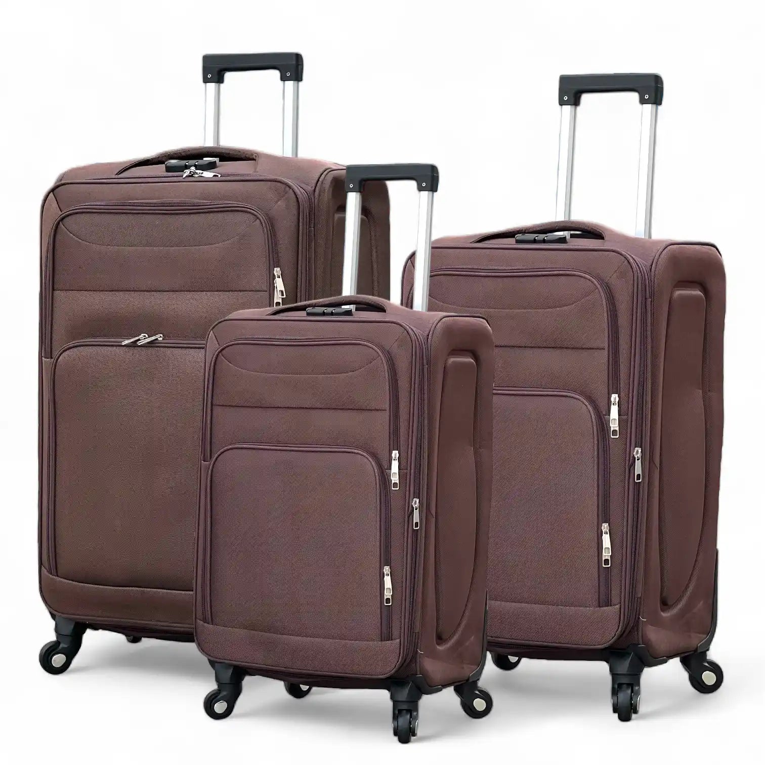 4 Piece Set 20,24,28 and 32 Inches LP 4 Wheel Lightweight Soft Material Luggage Bags with Spinner Wheels