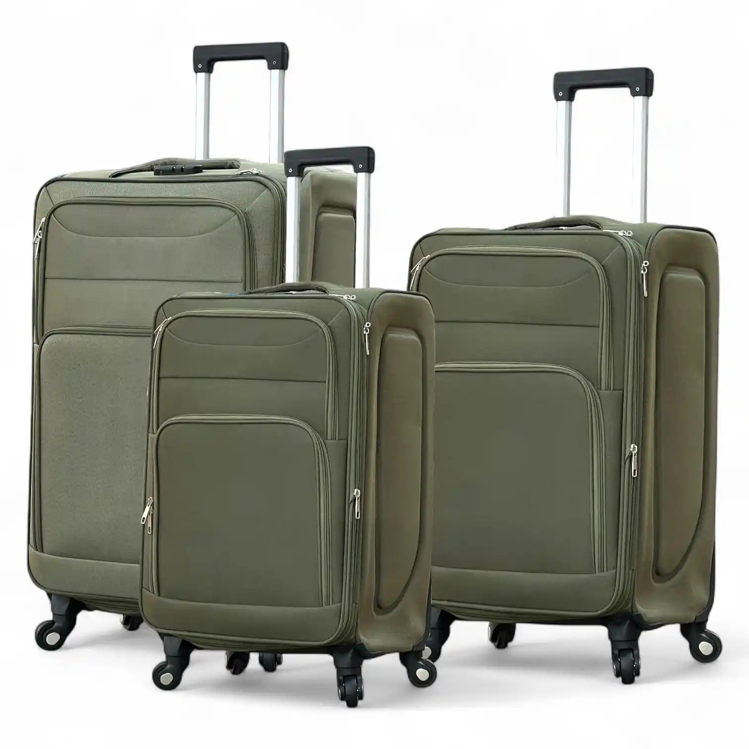 4 Piece Set 20,24,28 and 32 Inches LP 4 Wheel Lightweight Soft Material Luggage Bags with Spinner Wheels