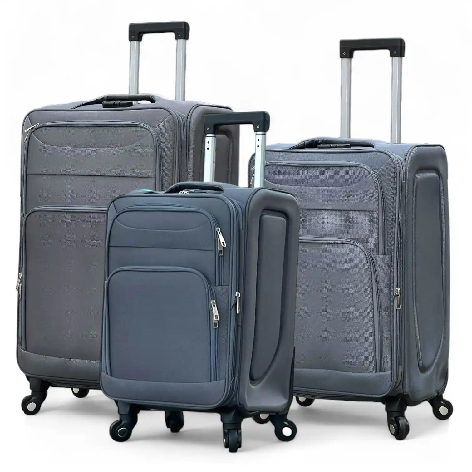 4 Piece Set 20,24,28 and 32 Inches LP 4 Wheel Lightweight Soft Material Luggage Bags with Spinner Wheels