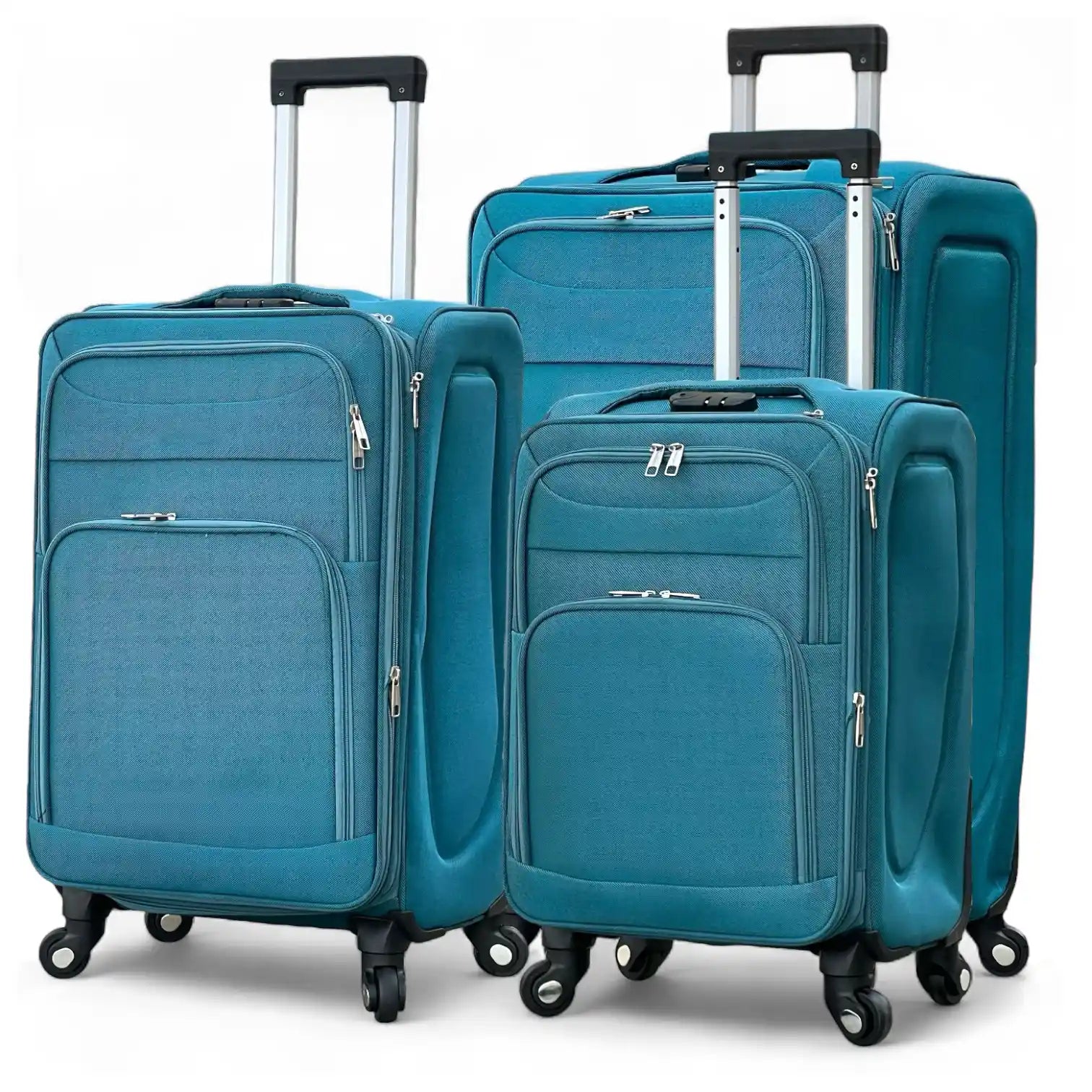 4 Piece Set 20,24,28 and 32 Inches LP 4 Wheel Lightweight Soft Material Luggage Bags with Spinner Wheels